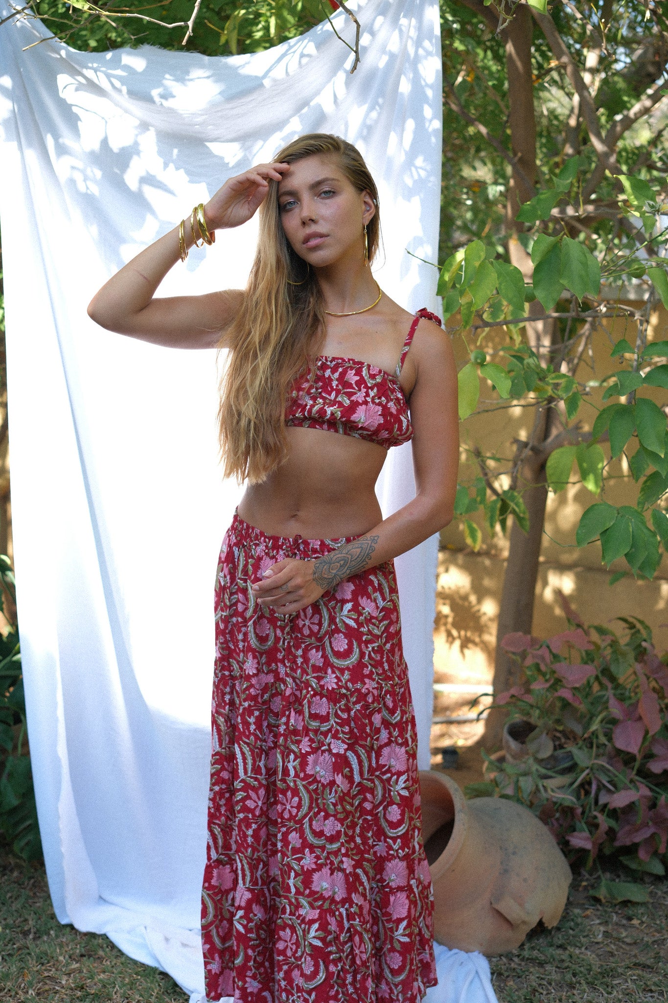 MOANA TOP - CHERRY RED