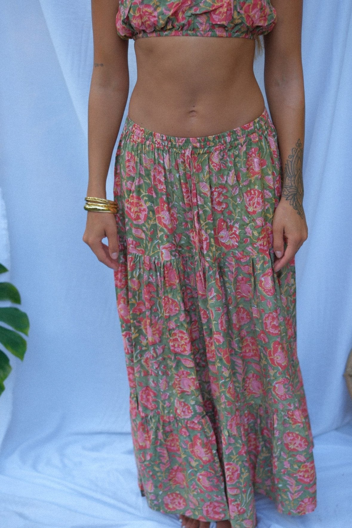 CLASSIC MAXI SKIRT - GREEN