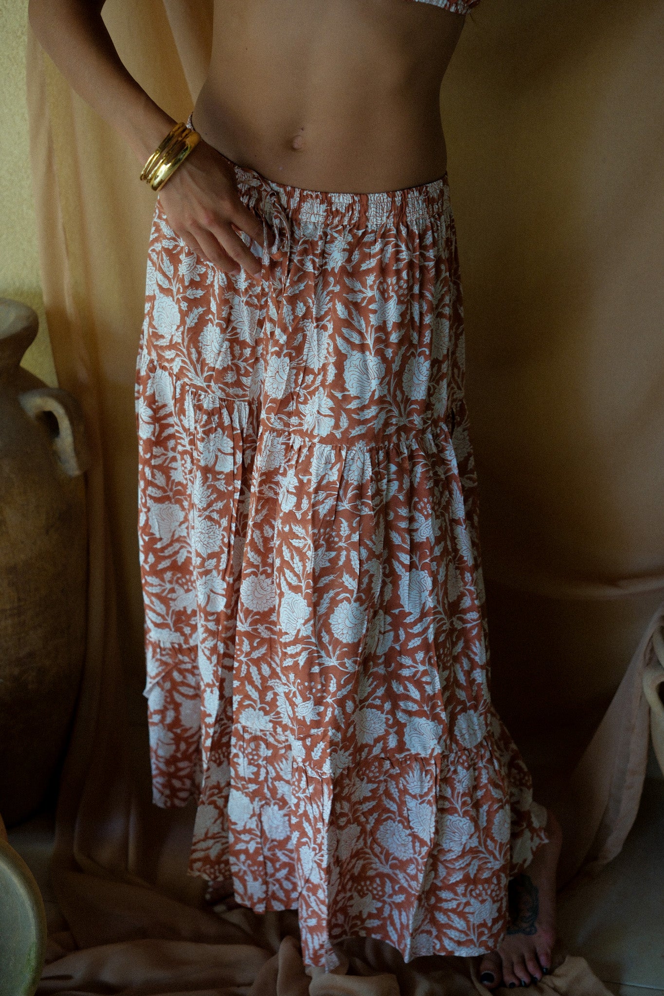 CLASSIC MAXI SKIRT - BRONZE