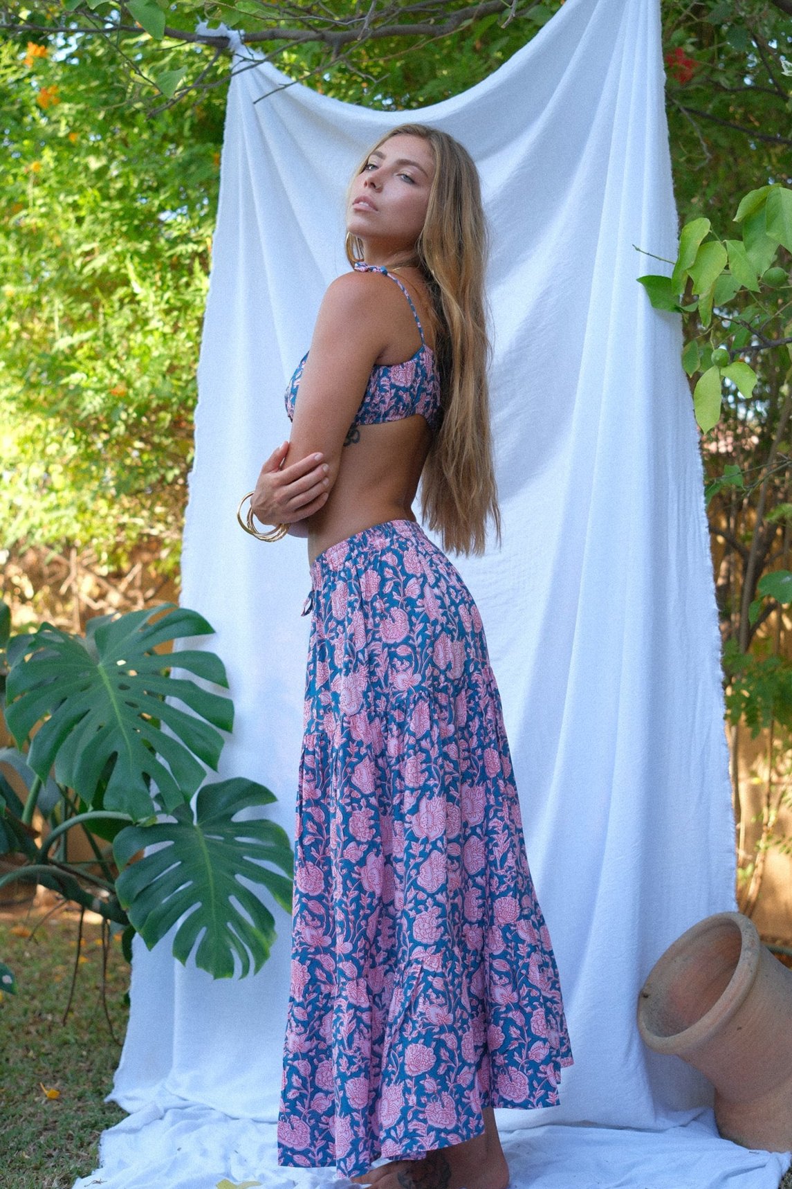 CLASSIC MAXI SKIRT - BLUE