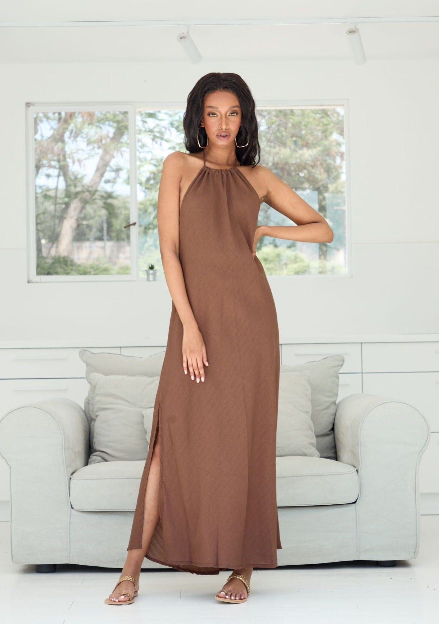SLOAN GOWN - CHOCOLATE